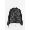 OUR LEGACY WHISKER BLACK BUFFED LAMBSKIN YUREI LEATHER JACKET